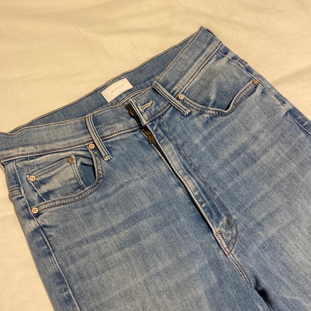 Mother Light Wash Skinny Jeans